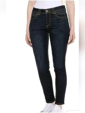 NEW Democracy Jeans Ab Technology Dark Wash Ankle Cropped Jeans Stretch 12